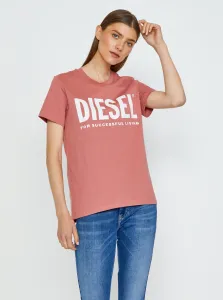 Pink Women's T-Shirt Diesel Sily-Ecologo - Women #826798