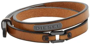 Diesel Bracciale doppio in pelle DX0984040
