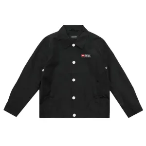 Diesel Boys Embroidered Logo Jacket Black - BLACK 10Y