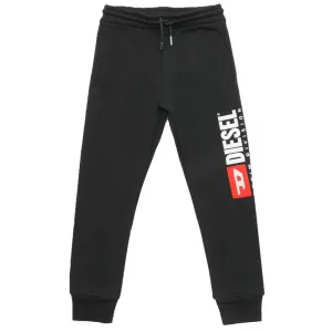 Diesel Boys Logo Sweat Pants Black - BLACK 4Y