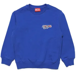 Diesel Boys Logo Print Sweater Blue - 10Y BLUE