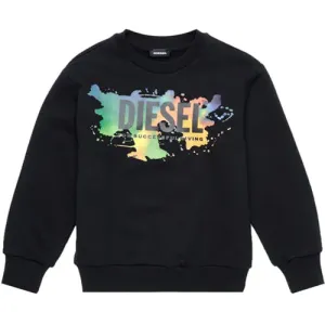 Diesel Boys Multicoloured Logo Sweatshirt Black - 14Y BLACK