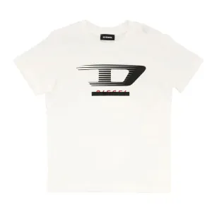 Diesel Boys Cotton Logo T-Shirt White - 4Y