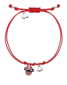 Disney Bracciale in tessuto rosso Minnie Mouse BS00012RL