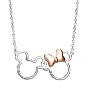 Disney Elegante collana in argento bicolore Mickey and Minnie Mouse N902594TL-18