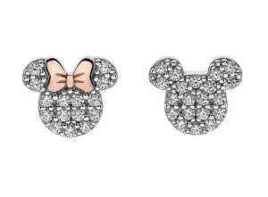 Disney Orecchini incantevoli in argento a bottone Mickey and Minnie Mouse E905016UZWL