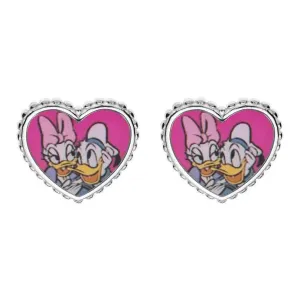 Disney RomanticOrecchini romanici in argento Donald and Daisy Duck ES00031SL