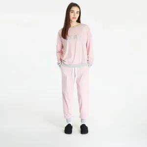 DKNY WMS Long Sleeve Pyjama Set Pink/ Grey #2737365