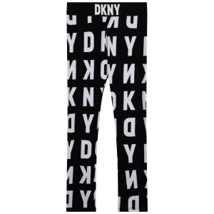 DKNY Girls All Over Logo Track Pants Black - 8Y Black