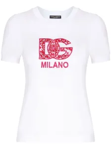DOLCE & GABBANA - T-shirt In Cotone Ricamata #2321172