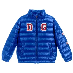 Dolce & Gabbana Boys Logo Puffer Jacket Blue - BLUE 8Y