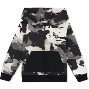 Dolce & Gabbana Boys Camouflage Zip Top Hoodie - CAMOUFLAGE 12Y
