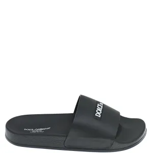 Dolce & Gabbana Boys Logo Sliders Black - EU30 BLACK #480171