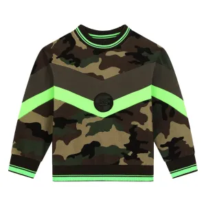 Dolce & Gabbana Boys Camouflage Sweatshirt Khaki - 10Y KHAKI