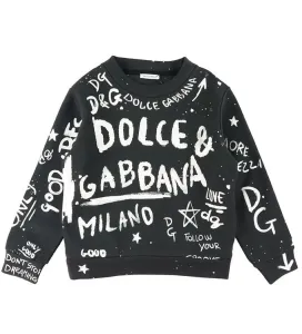 Dolce & Gabbana Boys Graffiti Sweater Black - 10Y BLACK