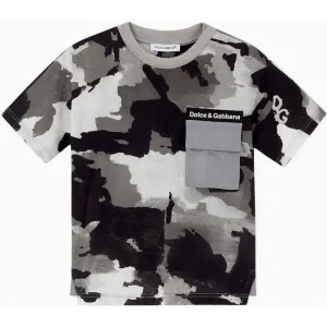 Dolce & Gabbana Baby Boys Camouflage Pocket T-Shirt - GREY 18/24M