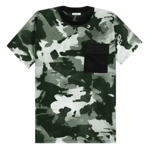 Dolce & Gabbana Boys Camouflage Pocket T-Shirt Grey - GREY 2Y