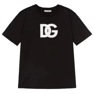 Dolce & Gabbana Boys Cotton Logo T-Shirt Black - 2Y BLACK
