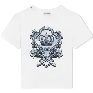 Dolce & Gabbana Boys Crown T-shirt White - 2Y WHITE