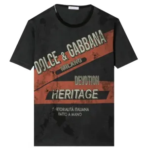 Dolce & Gabbana Boys Heritage T-shirt Grey - GREY 2Y
