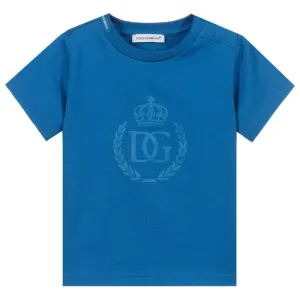 Dolce & Gabbana Boys Logo T-Shirt Blue - BLUE 10Y