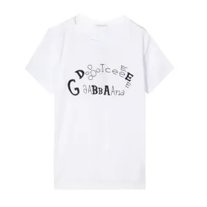 Dolce & Gabbana Boys Logo T-shirt White - WHITE 12Y