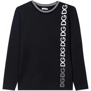 Dolce & Gabbana Boys Long Sleeve T-Shirt Black - NAVY 2Y