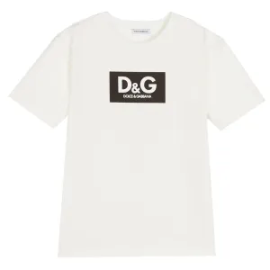 Dolce & Gabbana Boys Oversized Logo T-Shirt Cream - 12Y CREAM