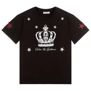 Dolce & Gabbana Boys Star T-Shirt Black - BLACK 4Y