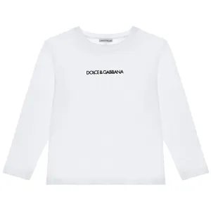 Dolce & Gabbana Unisex Kids Cotton Logo T-Shirt White - 10Y WHITE #480549