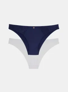 Set of two panties in white and blue DORINA - Ladies