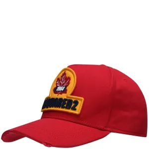 Dsquared2 Men's 1964 Leaf Logo Cap Red - One Size Red