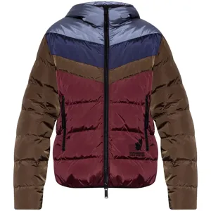 Dsquared2 Men's Contrasting Quilted Jacket Burgundy - XXL BURGUNDY