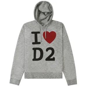 DSquared2 Men's 'I Love D2' Hoodie Grey - GREY M