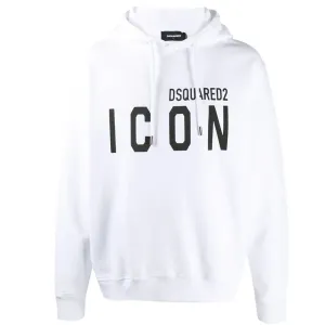 Dsquared2 Men's ICON Print Hooded Sweatshirt White - XL WHITE