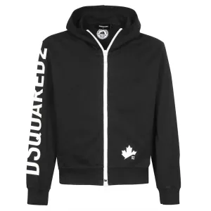 Dsquared2 Men's Leaf Zip Jacket Hoodie Black - M BLACK