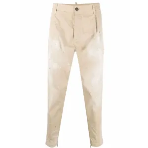 Dsquared2 Mens Paint Splash Trousers Cream - W30 CREAM