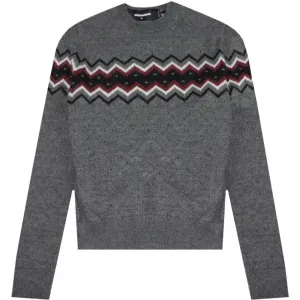 Dsquared2 Men's Perforated Knit Jumper Grey - GREY M