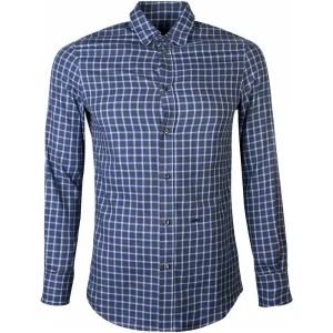 DSquared2 Men's Checked Cotton Flannel Shirt Blue - BLUE S