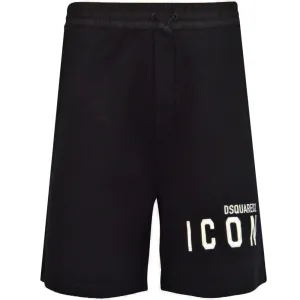 Dsquared2 Men's ICON Logo Print Track Shorts Black - L BLACK