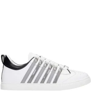 Dsquared2 Men's Stripe Sneakers White - WHITE 8
