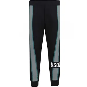 Dsquared2 Men's Cotton-Blend Jersey Stripe Track Pants Black - BLACK SMALL
