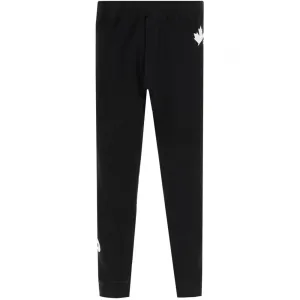 Dsquared2 Men's Leaf Print Cotton Jersey Sweatpants Black - BLACK SMALL