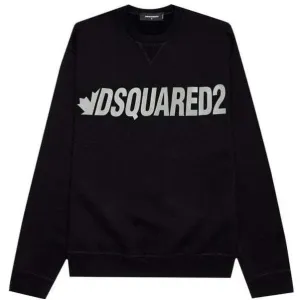 Dsquared2 Men's Metal Leaf Logo Sweater Black - BLACK XXL