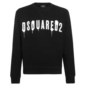 Dsquared2 Men's Splattered Logo Sweatshirt Black - XL BLACK
