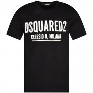 Dsquared2 Mens Ceresio Milano T Shirt Black - XL Black