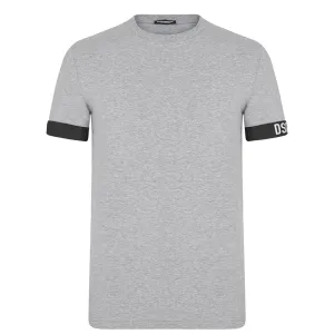Dsquared2 Men's Cuff Logo T-Shirt Grey - XXL Grey