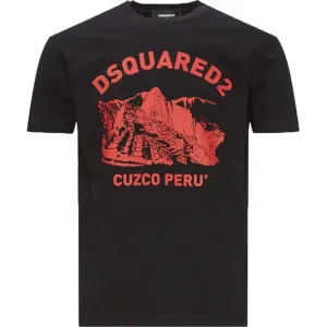 Dsquared2 Mens Cuzco Peru T-shirt Black - L BLACK