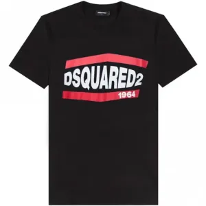 DSquared2 Men's Graphic Logo Print T-Shirt Black - S BLACK