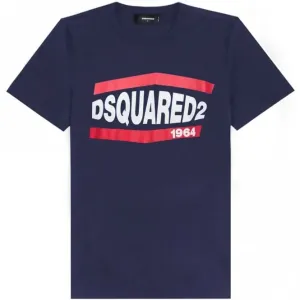 DSquared2 Men's Graphic Logo Print T-Shirt Blue - BLUE M
